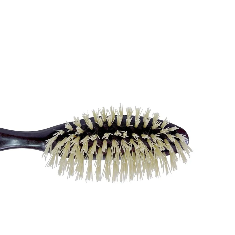 Vtg Avon Natural Performance Flair Hair Brush Brown Handle 7 Row Plastic Bristle
